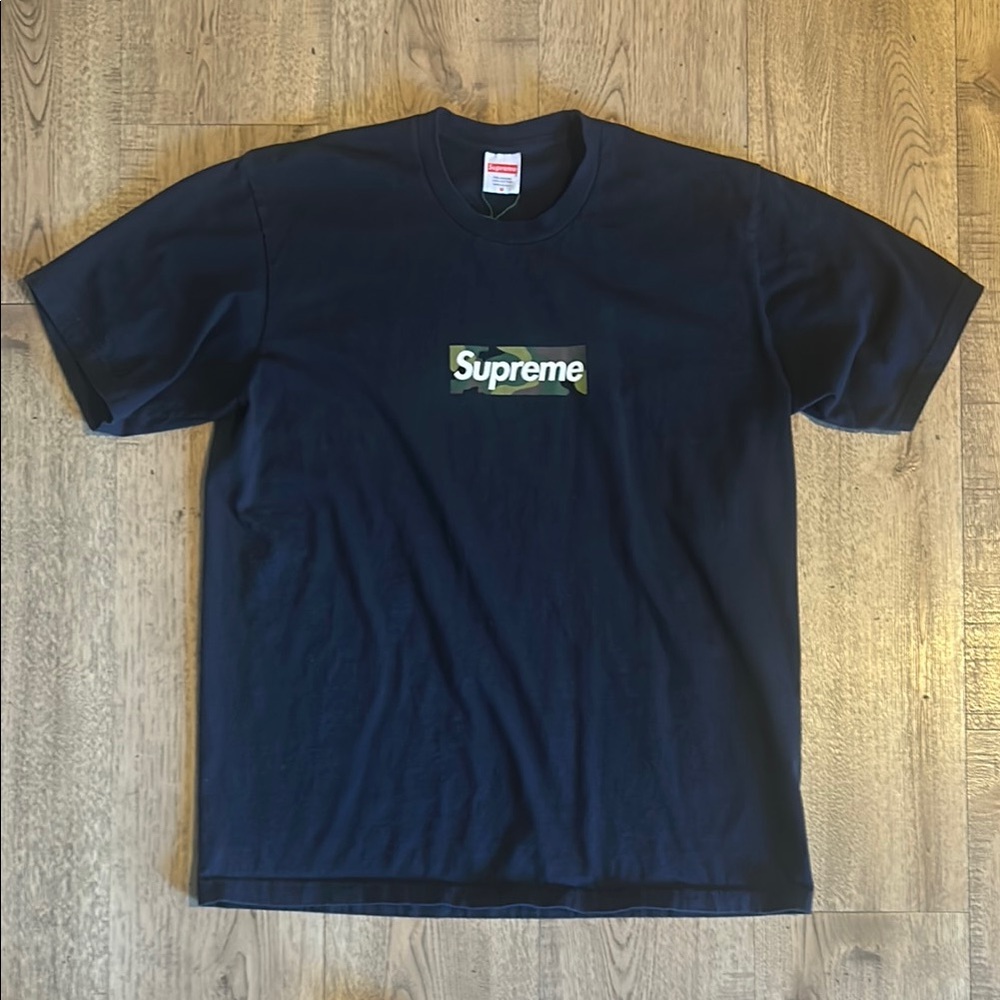 Supreme Navy Blue Short Sleeve Tee